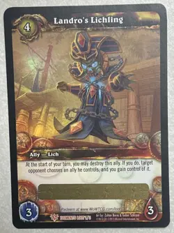 2013 World of Warcraft TCG Landro’s Lichling Unscratched Elements Loot Card 1/3 - Image 1
