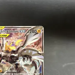 Pikachu & Zekrom-GX SM TAG TEAM Promos HP Holo Card SM168/260 Rare Pokemon Card - Image 3