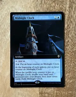 Midnight Clock (Extended Art) Throne of Eldraine Foil Rare Never Played - Image 1