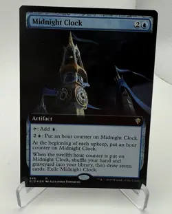 Midnight Clock (Extended Art) Throne of Eldraine Foil Rare Never Played - Image 4