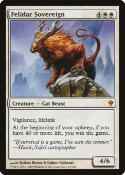 MTG Felidar Sovereign [Zendikar] Lightly Played Magic - Image 1