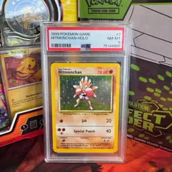Hitmonchan 7/102 - Base Set - English PSA 8 Near Mint-Mint Pokemon Card - Image 1