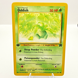 NM Pokemon TCG Oddish 63/82 Team Rocket Regular 1st Edition Card - Image 1