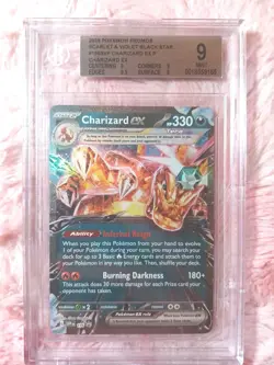 2025 POKEMON SVP BLACK STAR PROMO #196 CHARIZARD EX BGS 9 MINT PREMIUM PSA - Image 2