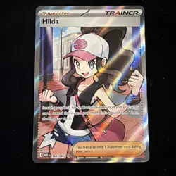 Hilda Full Art, Pokemon Near Mint, White Flare, Ultra Rare, 164/86 - Image 1