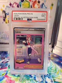 POKEMON Prismatic Evolutions Special Illustration Rare LACEY #175 - MINT PSA 9 - Image 1