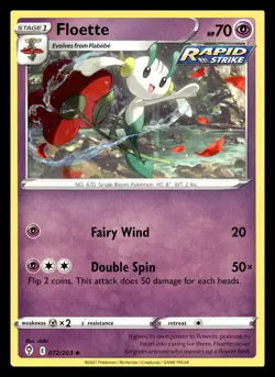Floette Uncommon 072/203 SWSH07: Evolving Skies Pokemon Card - Image 1