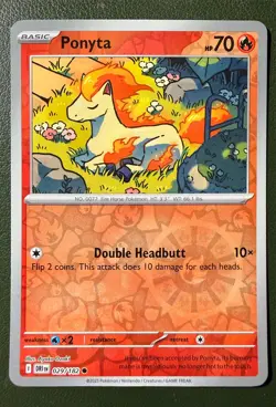 Pokemon TCG Ponyta 29/182 Destined Rivals SV10 Reverse Holo NM - Image 1