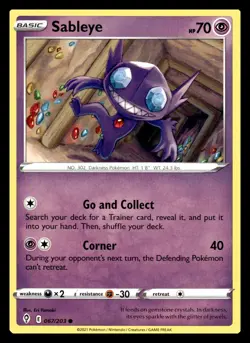 Sableye Common 067/203 SWSH07: Evolving Skies Pokemon Card - Image 1