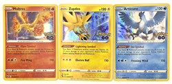 Pokemon Go Moltres Zapdos & Articuno Holo Pokemon Card Lot - Image 1