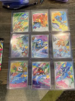 Pokemon First Partner Illustration 30th Ann. Complete Promo Set 9 Cards NM/MINT - Image 1