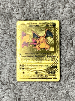 Rare Version Charizard HP120 French 1st Ed Tribute Gold Foil Fan Art Card NM! - Image 1