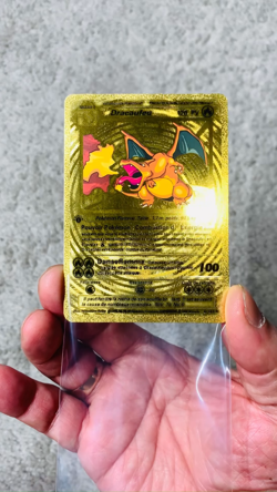Rare Version Charizard HP120 French 1st Ed Tribute Gold Foil Fan Art Card NM! - Image 2