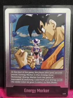 Goku Energy Marker E-77 Silver Manga Booster 02 Dragon Ball Card English - Image 1