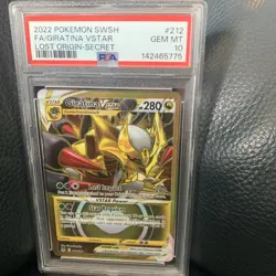 Pokemon 2022 Lost Origin Giratina V Secret FA PSA 10 Gem Mint Card 212/196 - Image 1