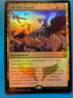 MTG 1x FOIL All-Out Assault # 167 Tarkir: Dragonstorm Magic the Gathering x1 NM - Image 1