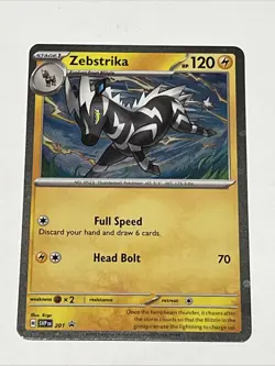 Zebstrika SVP201 Promo Card - Cosmo Holo - Pokemon TCG Destined Rivals - Image 1