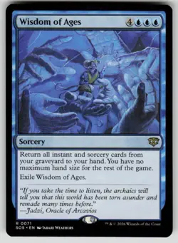 Wisdom of Ages Rare Secrets of Strixhaven 71 MTG Near Mint 2026 - Image 1