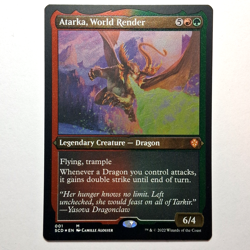 MAGIC ATARKA, WORLD RENDER (FOIL ETCHED) 1 STARTER COMMANDER DECKS FOIL NM - Image 1