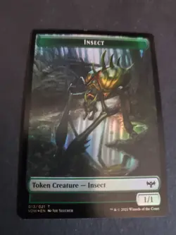 MTG Foil: Treasure / Insect Token Crimson VOW NM - Image 2