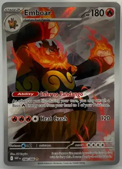 Emboar 098/086 Sv: White Flare Holo ENGLISH NM Pokemon TCG Full Art Card - Image 1