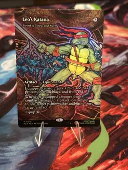 Leo's Katana (Borderless) M Teenage Mutant Ninja Turtles PZA 0018 Foil Source - Image 1