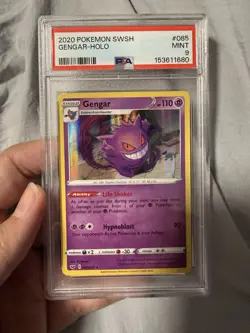2020 Pokemon Sword & Shield Gengar Holo 085/202 PSA 9 Gem Mint - Image 1