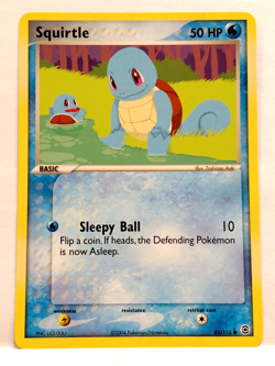2004 POKEMON SQUIRTLE 82/112 BASIC CARD - Image 1