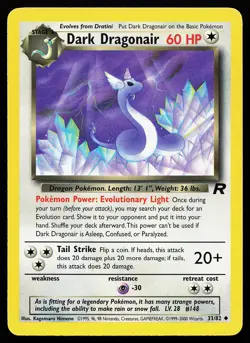 Dark Dragonair 33/82 Uncommon Team Rocket Pokemon Card - Image 1
