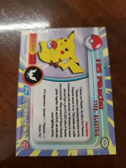 Pikachu #25 Blue Logo Topps Holo Foil Pokemon TV Animation Card - Image 2