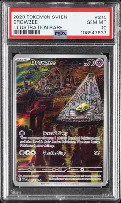 2023 POKEMON SVI EN-SCARLET & VIOLET ILLUSTRATION RARE #210 DROWZEE PSA 10 - Image 1