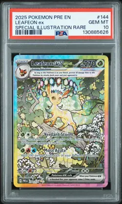 2025 POKEMON PRE EN-PRISMATIC EVOLUTIONS #144 LEAFEON EX PSA 10 - Image 1