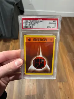 1999 Pokemon Fighting Energy 1st Edition PSA 10 Gem Mint Base Set #97 - Image 1