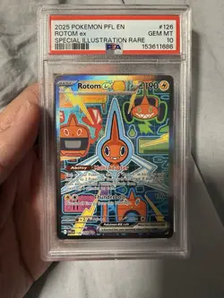 2025 Pokemon Phantasmal Flames #126 Full Art Rotom ex SIR PSA 10 Gem Mint - Image 1