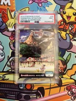 2014 Japanese Pokemon Scrap Card Hoenn Full Of Nature PSA 9 - Image 1