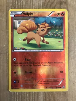 Pokemon TCG Vulpix Primal Clash 20/160 Reverse Holo Common DAMAGED - Image 1