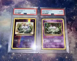 2016 POKEMON EVOLUTIONS MEW 53/108 REV- And Holo PSA 8 & PSA 7 - Image 1