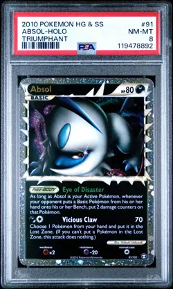 2010 POKEMON TRIUMPHANT ABSOL PRIME #91 ULTRA RARE PSA 8 NM #119478892 - Image 1