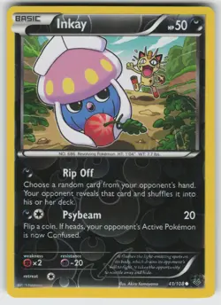 Inkay Reverse Holo Common XY - Roaring Skies 41/108 Pokemon - Image 1
