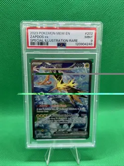 Pokemon 151 Zapdos Ex #202/165 Special Illustration Rare PSA 9 - Image 1