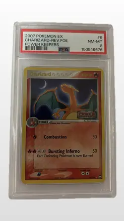 Charizard 6/108 Reverse Holo Rare Pokemon 2007 Power Keepers PSA 8 NM-MT - Image 1