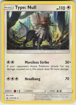 TYPE: NULL 115/156 ULTRA PRISM POKEMON RARE NM/M - Image 1