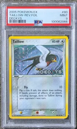 Taillow 80/107 #80 - Reverse Holo - EX Deoxys Stamped Pokemon TCG Graded PSA 9 - Image 1