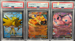 Pokemon 151 PSA Graded Lot Charizard Ex PSA 10 Mew Ex PSA 10 Zapdos Ex PSA 9 - Image 1