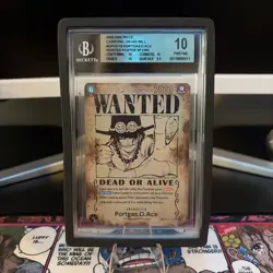 Portgas.D.Ace (SP) OP13 *ERROR* Wanted Poster One Piece English BGS 10 PRISTINE - Image 1