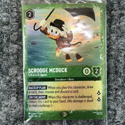 Disney Lorcana Gift Promo Scrooge McDuck SHUSH Agent 36/P3 Glimmer Foil NM - Image 2