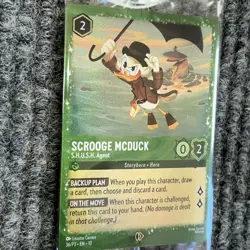 Disney Lorcana Gift Promo Scrooge McDuck SHUSH Agent 36/P3 Glimmer Foil NM - Image 3
