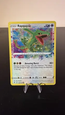 Pokemon TCG Rayquaza Amazing Rare Card 138/185 Vivid - Image 1