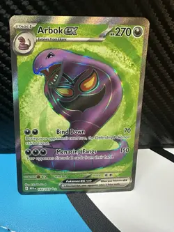 Pokemon TCG Arbok EX Scarlet & Violet Holo Ultra Rare Card 185/165 - Image 1