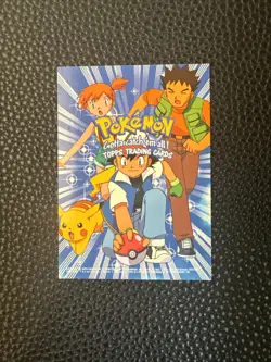 Pokemon TOPPS Movie Animation Edition - CHECKLIST Black Logo Pokemon Card - Image 1